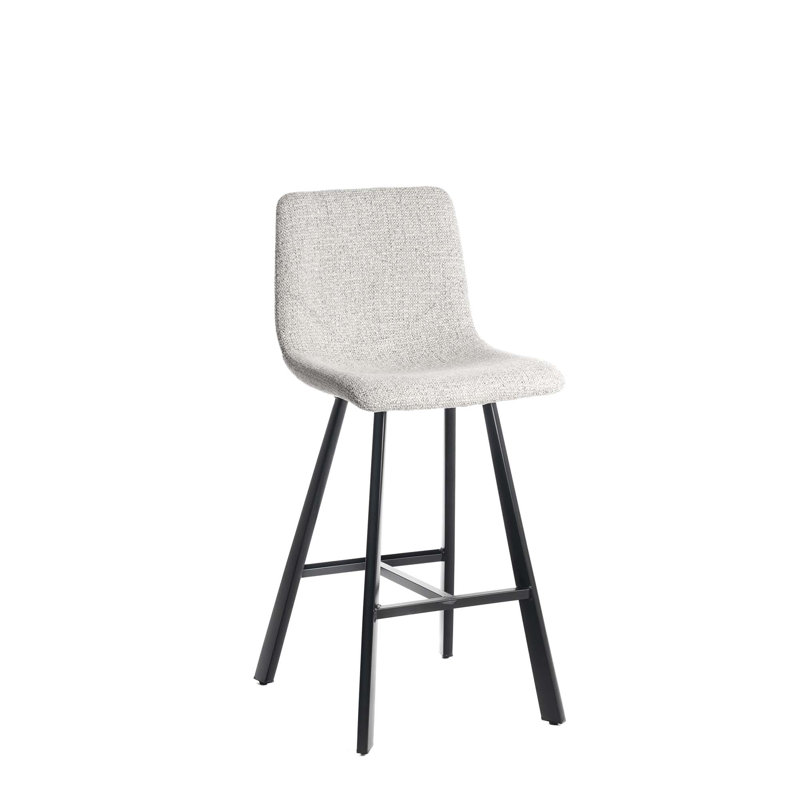 Tabouret de bar moderne à hauteur de comptoir rembourré avec dossier ergonomique