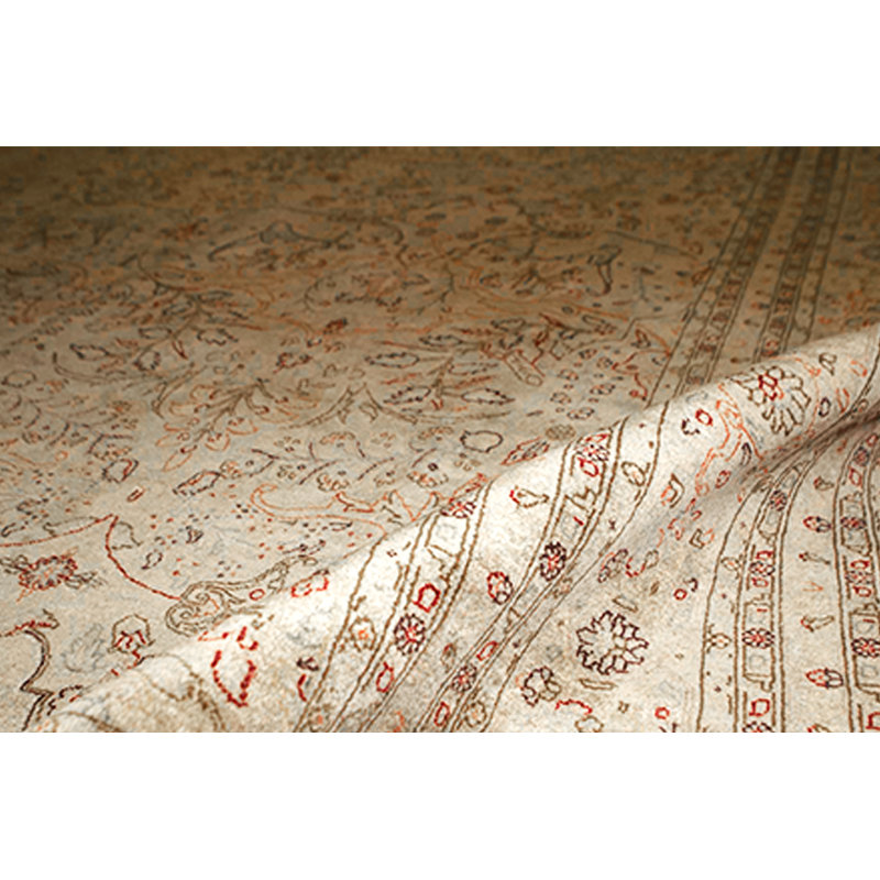 Wool Oriental Area Rug in Beige