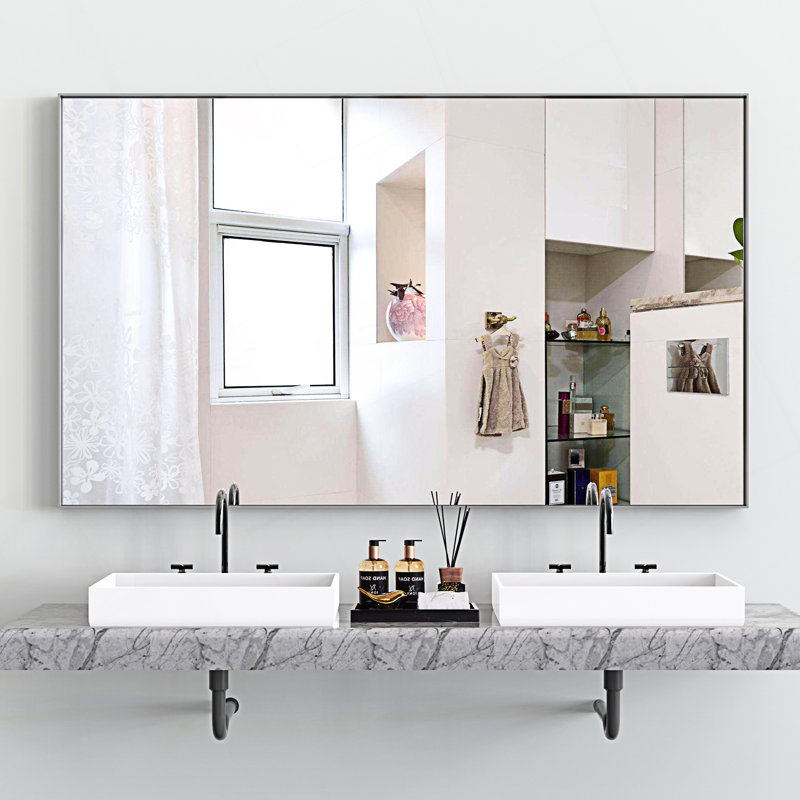 Miroir de salle de bain rectangulaire surdimensionné moderne