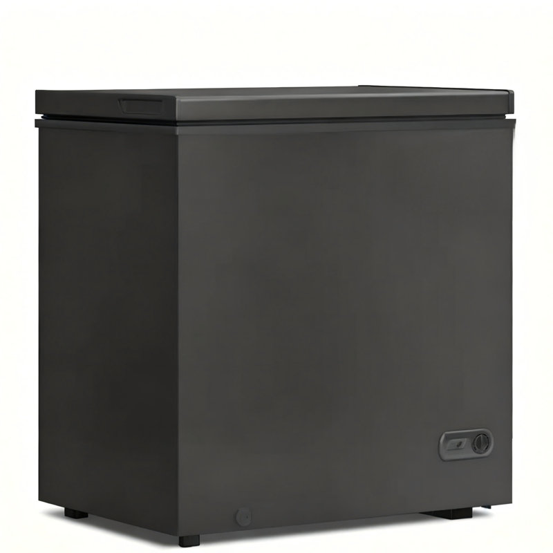 10.0 Cu Ft Freestanding Chest Freezer with 7 Level Adjustable Thermostat, Top-opening Deep Freezer with Removable Storage Basket, Black