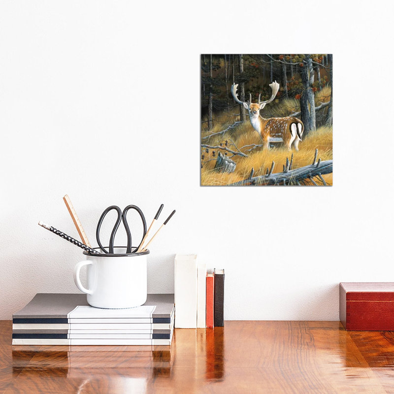 Beautiful Deer by Jan Weenink - Wrapped Canvas Painting, 30.48cm H x 30.48cm W x 1.91cm D