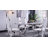 Ethanael Faux Marble Top Metal Base Dining Table-609660212