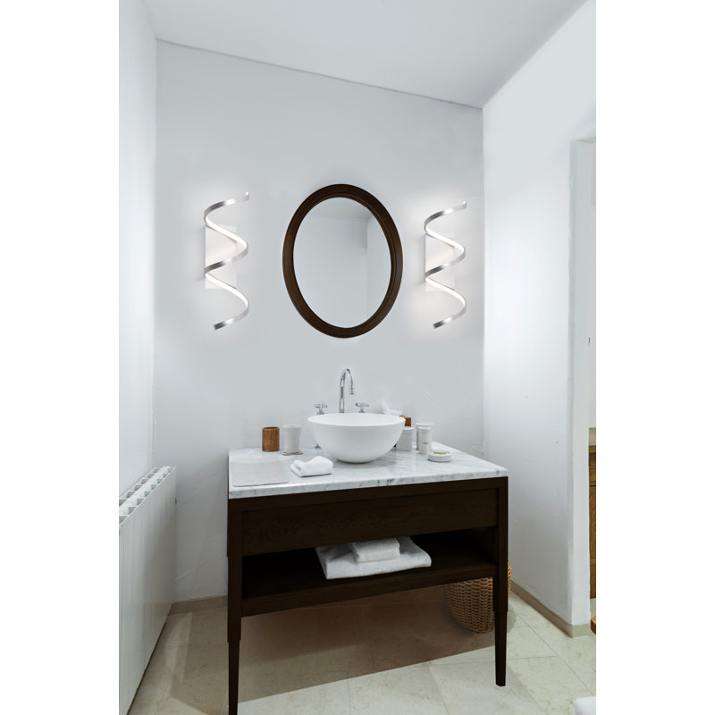 Synergy LED Flush Mounted Sconce, Antique Silver, 24" H x 8.5" W x 7" D