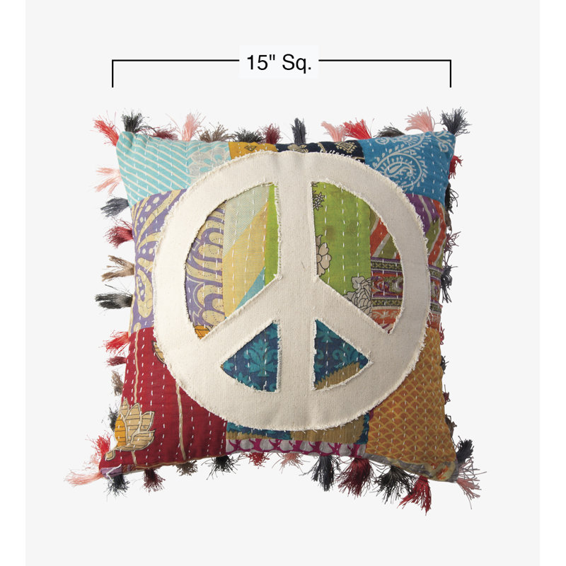 100% Wool Throw Square Pillow Cover & Insert
