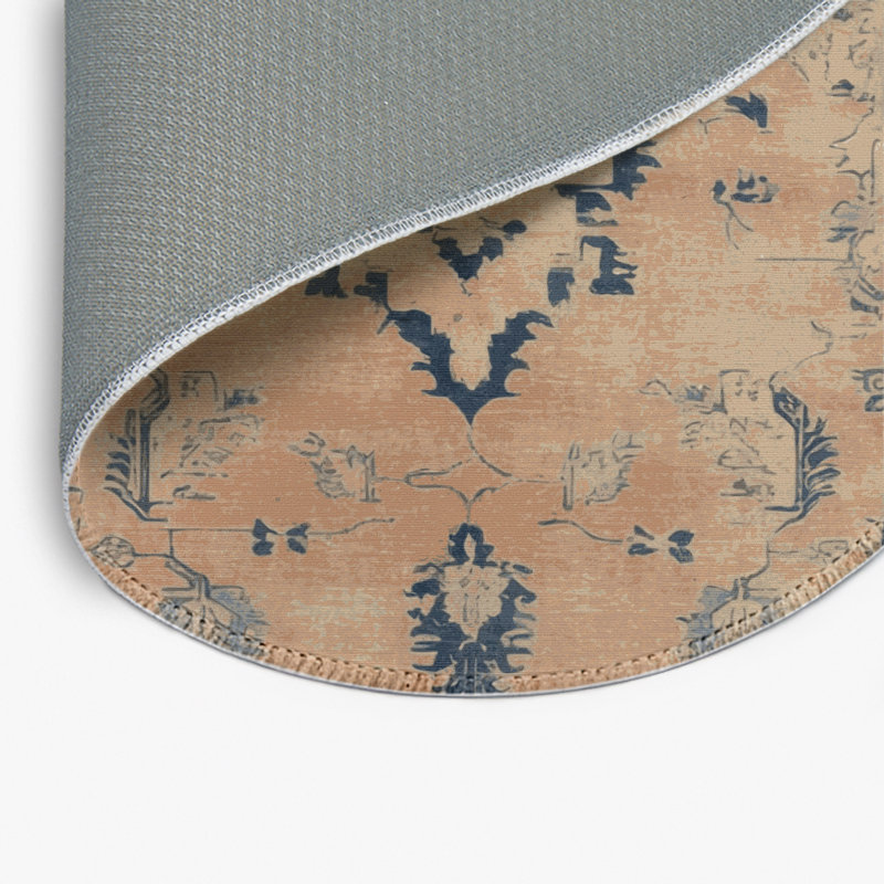 Tapis intérieur et extérieur brun Overdyed, Rond 5 pi