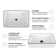 Latitude Run Andreonna 50.5mm L x 34.1mm W White Ceramic Rectangular Sink with Tap and Overflow