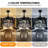 42-inch Black Crystal Invisible Fan Light Remote Control Dimming Six-speed Variable Frequency Fan