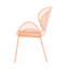 Paire de chaises rétro (2 pièces), 62,7 cm (l) x 85,8 cm (h), orange, revêtement en poudre. 2 chaises d'extérieur, 63 cm (p), structure en métal.
