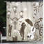 Ensemble de rideau de douche romantique + crochets-44327521