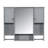 35'' X 28'' Bathroom Wall Cabinet - Concealed Storage Area Grey Mirror & Quality