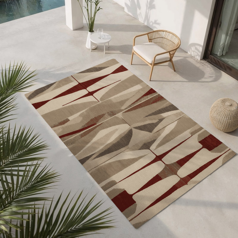 Tapis intérieur et extérieur Facet Fusion, Rectangulaire 3 pi x 5 pi