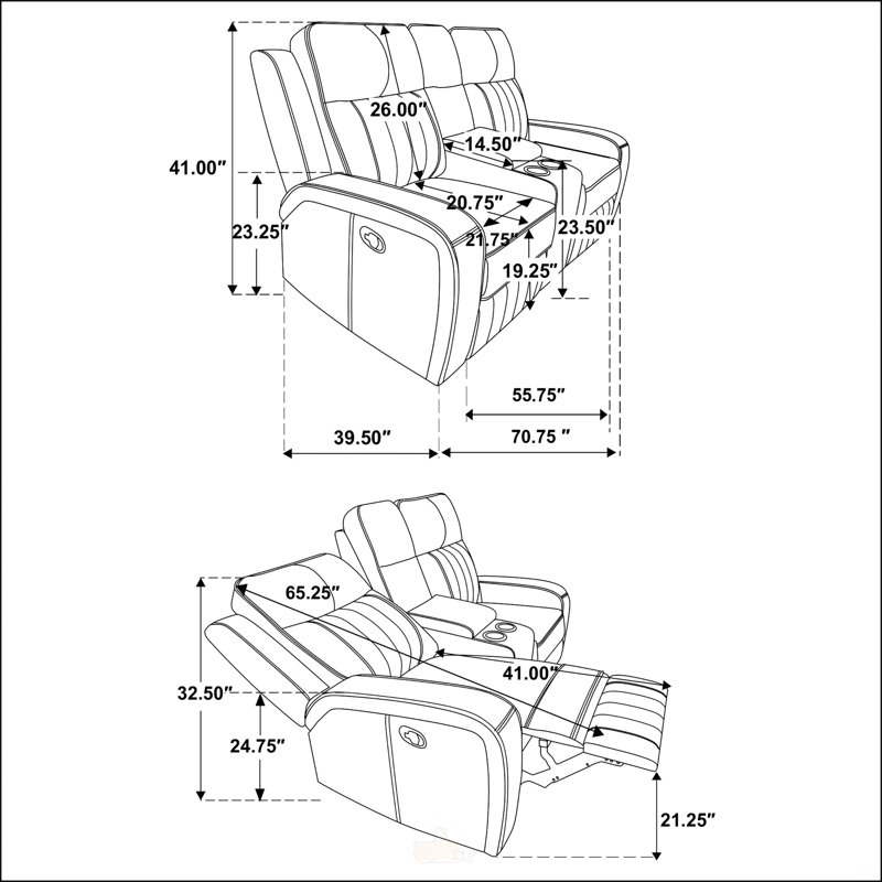 2-Piece Motion Reclining Sofa Set