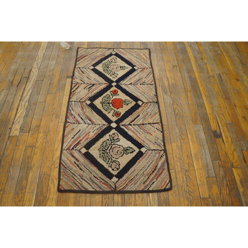 Hand Knotted Wool Floral Area Rug in Multicolored