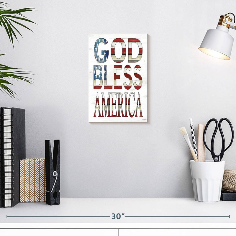 Kema Patriotic God Bless America, H 12 po x l 8 po