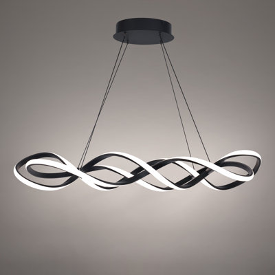 Interlace 1 - Light Black LED Novelty Pendant