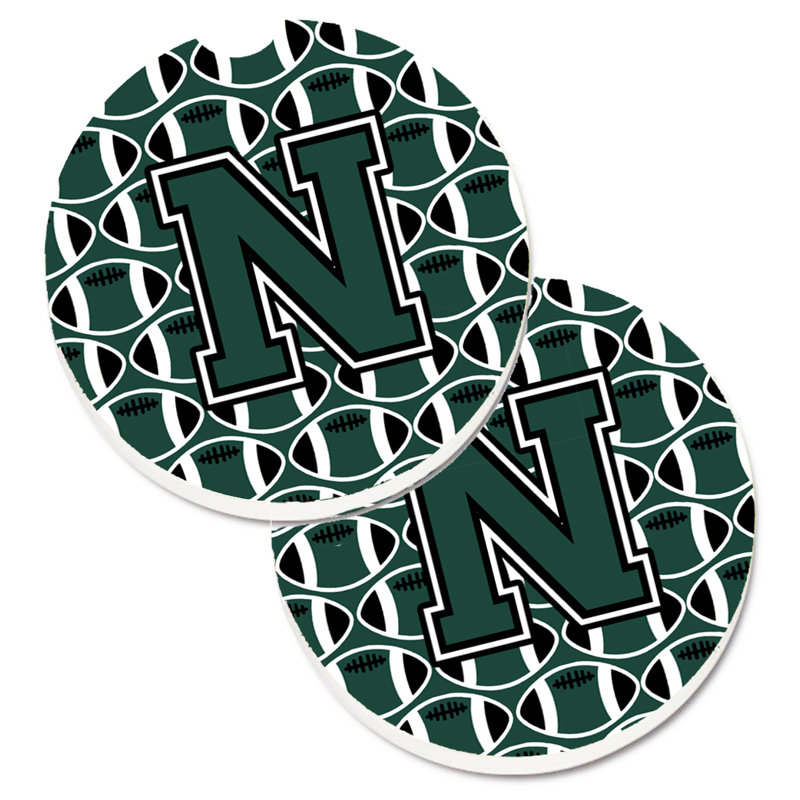 Sous-verre de football, N, Vert / blanc