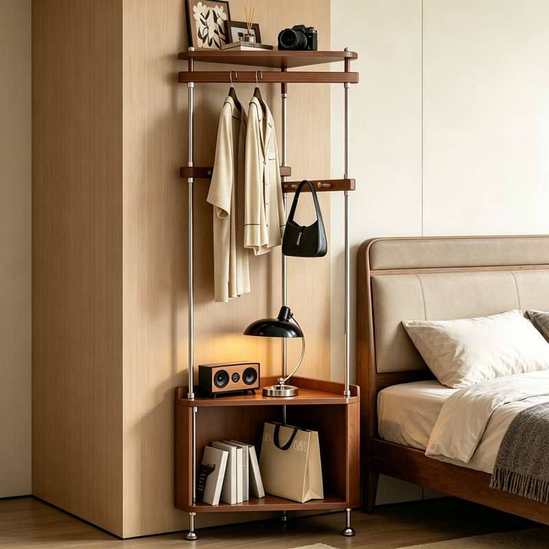Portemanteau Mid-Century, Walnut Brown