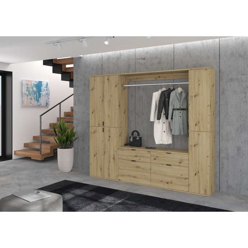 Lutton 3 Door Wardrobe, Artisan oak