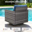 Chaise berçante pivotante en osier avec coussins Kaelahni-22772520-31176526