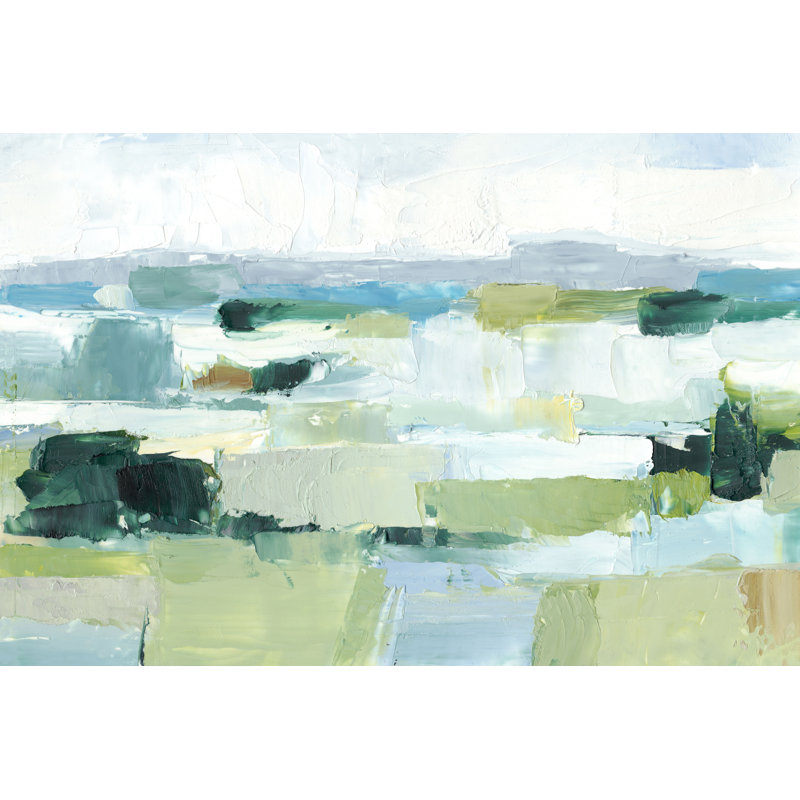 Cool Summer II by Ethan Harper - Painting on Canvas, 81cm H x 122cm W, Black Floater Framed