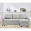 Canapé-lit modulaire réversible en lin-1175867948-1175867950