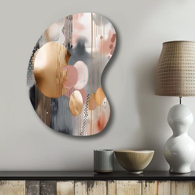 Eckstein - Unique Shape Abstract Marble Metal Wall Art, Asymmetrical Metal Wall Sculpture Print