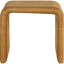 Table de bout carrée avec tissage naturel, esthétique moderne, rangement ouvert au bas et structure en métal pour les salons principaux avec style, finition, bords de cascade sans soudure polyvalents dans les chambres