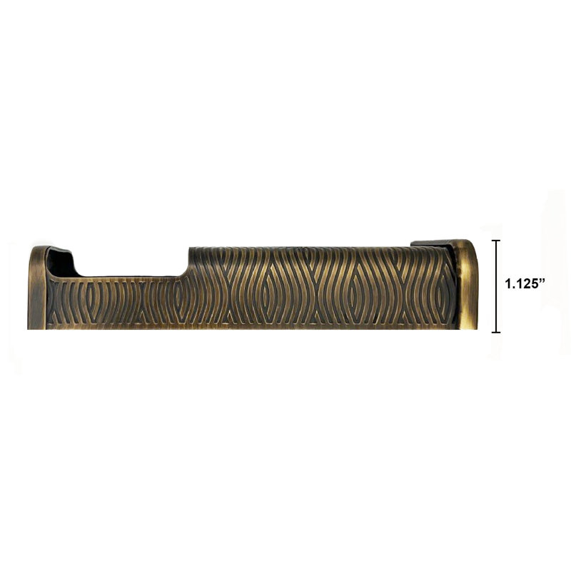 Waves Video Doorbell Cover (Ring 2nd Gen Compatible), Antique Brass