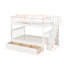 Lit superposé double au-dessus de double avec escalier et tiroirs de rangement-947924661