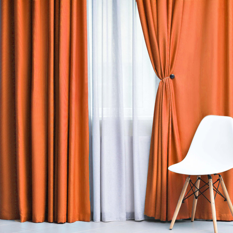 Paire de rideaux obscurcissant avec œillets Millendon, Cappuccino, L 70 po x L 108 po