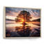 «Majestic Tree In The Mountain Lake Sunset», reproduction sur toile-1878247585-1878247586