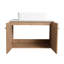 Meuble-lavabo flottant simple 30 po avec plateau en céramique Crisinda
