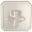 Belshire Pressure Balance Shower Valve Trim With Cross Handles-60946112