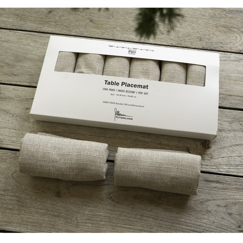 Napperon en tissu résistant aux taches Galanga, Beige
