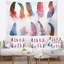 Tapisserie de plumes d'arc-en-ciel Floral-28483980