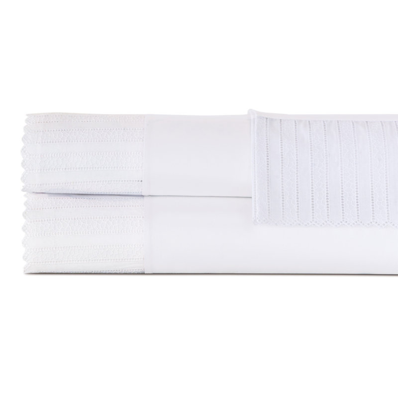 Ensemble de draps en satin de coton de qualité égyptienne 300 fils Estelle Emmarie