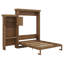 Grand lit escamotable avec conception pliante peu encombrante et plusieurs tablettes de rangement, cadre de lit à persiennes-1899646103