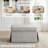 Upholstered Beige Skirted Rectangular Storage Ottoman with Lift-Top (Set of 2)-413304204