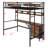 Loft Bed With Desk, Built-In Charging Station, Storage Drawers, Shelves & Safety Guardrail