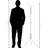 Paula Coat Rack Hanging Bar with 6 Hooks in White Metal Finish, 67.77" H X 18.77" W X 22.74" D
