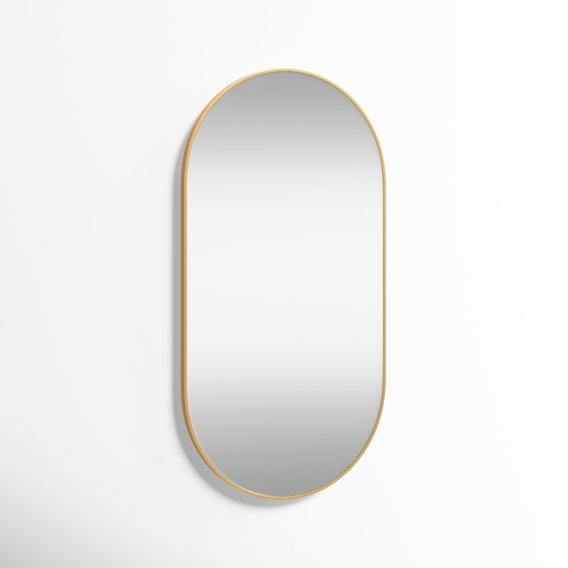 Parth Aluminum Oval Wall Mirror