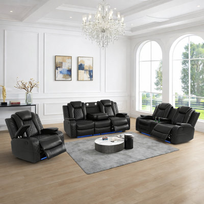 Derrey-3- Piece Upholstered Living Room Sofa Set