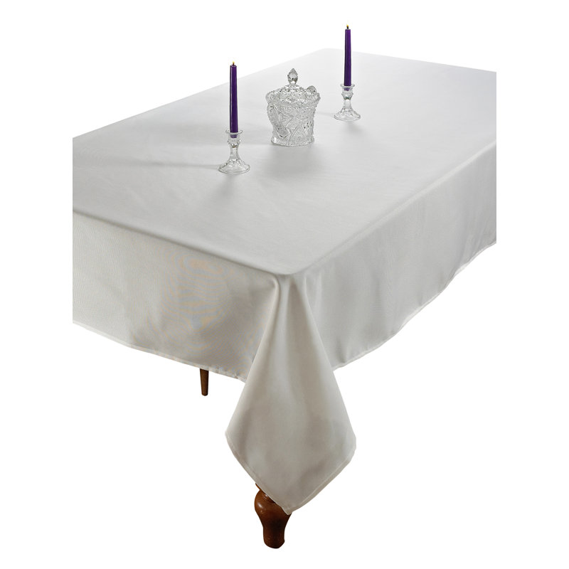 Nappe à doublure solide Zumbrota, l 218 po x L 60 po, Blanc
