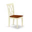 Ensemble de table de salle à manger 5 pièces comprenant une table de salle à manger rectangulaire avec rallonge papillon et 4 chaises en bois, babeurre et cerise-454081000-504888704-468735522