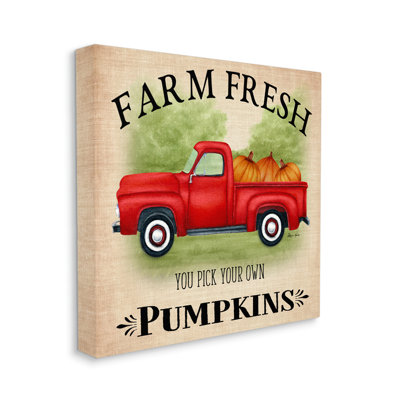 « Farm Fresh », illustration de camion de ferme rouge de Sheri Hart-impression d’art graphique
