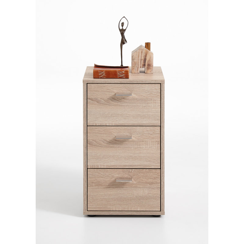 35cm W Manufactured Wood Bedside Table, Light Brown