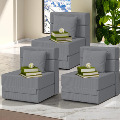 Canapé modulaire simple pliable simple à compression convertible (ensemble de 3)