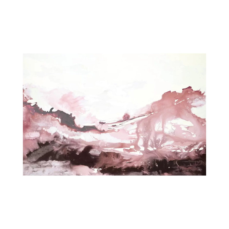 Pink Scenery 1 Piece Wrapped Canvas Painting, 20.32 cm H x 30.48 cm W