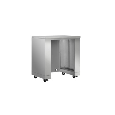 Armoire pour réfrigérateur autoportante en acier inoxydable de 39,19 po