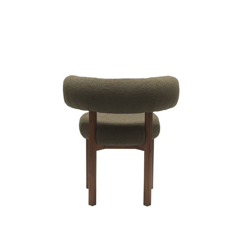 Bruno Upholstered Dining Chair, Sherpa Khaki